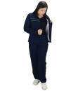 Conjunto Agasalho Feminino Tactel com Elastano Butu Biru Azul Marinho